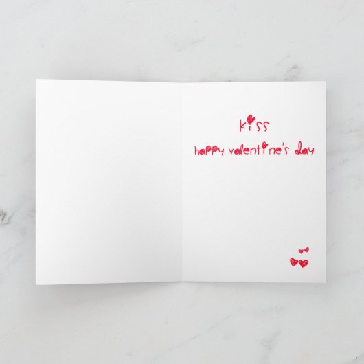 Pawsingの毛皮キスの子犬のバレンタイン シーズンカード (内部)