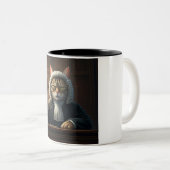 Pawsistly Just: The Feline Jugust Coffee Mug ツートーンマグカップ (正面右)