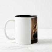 Pawsistly Just: The Feline Jugust Coffee Mug ツートーンマグカップ (左)