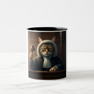 Pawsistly Just: The Feline Jugust Coffee Mug ツートーンマグカップ