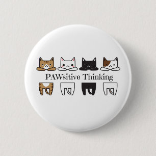 PAWsitive考える's - Catミーム 缶バッジ