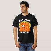 PAWSITIVE CATTITUDE姿勢前向きセニョールGato Tシャツ (正面フル)