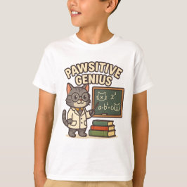 Pawsitive Genius - Professor Cat Tシャツ