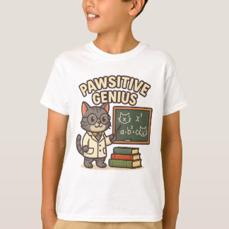 Pawsitive Genius - Professor Cat Tシャツ