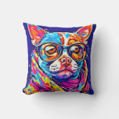 Pawsitive Perfect：トップドッグアートワーク クッション (正面)