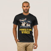 Pawsitive Vibes Dj Dogs Tシャツ (正面フル)