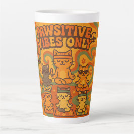 Pawsitive Vibes Only カフェラテマグ