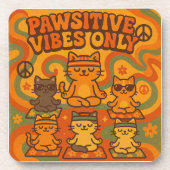 Pawsitive Vibes Only コースター (正面)