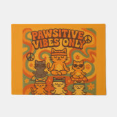 Pawsitive Vibes Only ドアマット (正面)