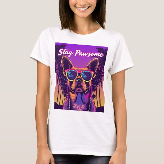 Pawsitive Vibes Only - Cute Dog Paw Pet Lovers T-S Tシャツ (正面)