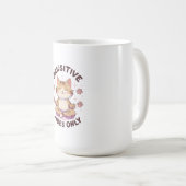 Pawsitive Vibes Only Cute Yoga Cat Design コーヒーマグカップ (正面右)