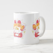 Pawsitive Vibes Only Paw Print Mug ジャンボコーヒーマグカップ (正面右)