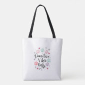 Pawsitive Vibes Only” Tote Bag – Cute Pastel Women トートバッグ (裏面)