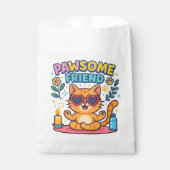 Pawsitive Vibes with Pawsome friend Cute Cat Lover フェイバーバッグ (正面)
