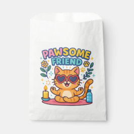 Pawsitive Vibes with Pawsome friend Cute Cat Lover フェイバーバッグ