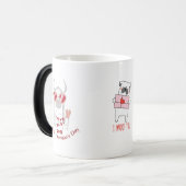 「Pawsitive Yours Valentine Mug」 🐾💖 モーフィングマグカップ (正面左)