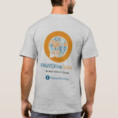 PAWSitivelyの灰色の人のTシャツ Tシャツ (裏面)