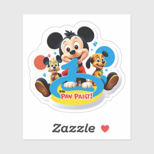 Pawsitively 1 Today! シール (シート)