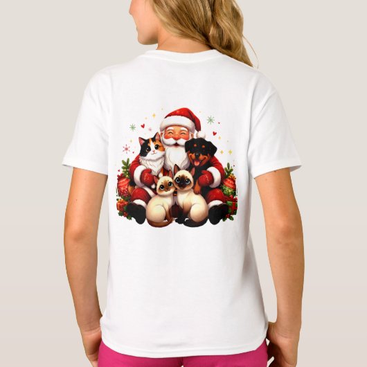 Pawsitively Cozy Christmas with Santa & Pets Tシャツ (裏面)