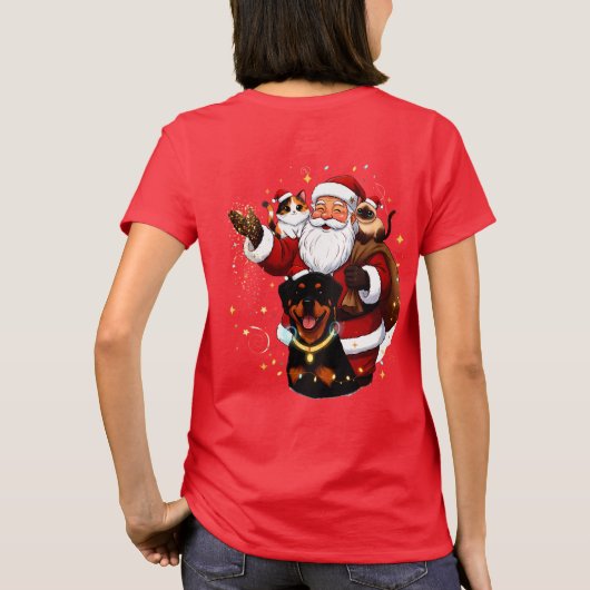 Pawsitively Enchanted: Santa’s Magical Pet Moment Tシャツ (裏面)
