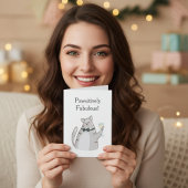 Pawsitively Fabulous Funny Cat Greeting カード