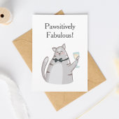 Pawsitively Fabulous Funny Cat Greeting カード