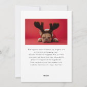 Pawsitively Festive Dog Photo White Christmas  シーズンカード (裏面)