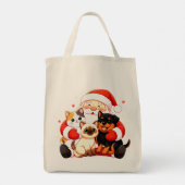 Pawsitively Huggable: Santa’s Snuggle Squad トートバッグ (裏面)