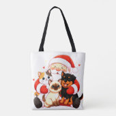 Pawsitively Huggable: Santa’s Snuggle Squad トートバッグ (裏面)