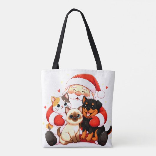 Pawsitively Huggable: Santa’s Snuggle Squad トートバッグ (裏面)