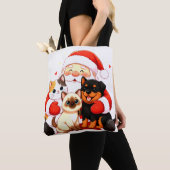 Pawsitively Huggable: Santa’s Snuggle Squad トートバッグ (クローズアップ)