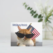 PAWSitively Patriotic 猫 ポストカード (スタンド正面)