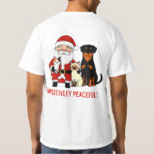 Pawsitively Peaceful: Santa’s Serene Pet Moment Tシャツ (裏面)