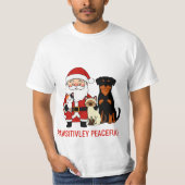 Pawsitively Peaceful: Santa’s Serene Pet Moment Tシャツ (正面)