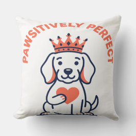Pawsitively Perfect Royal Dog Nursery Decor クッション