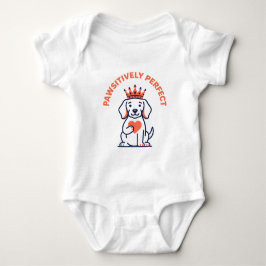 Pawsitively Perfect Royal Dog Nursery Decor ベビーボディスーツ