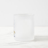 Pawsitively Prepared – Cute Dog with Umbrella フロストグラスマグカップ (中央)