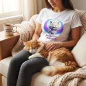 Pawsitively Purrfect Cute Cartoon White Cat Pun Tシャツ
