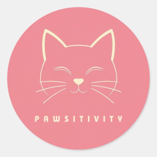 PAWSITIVITY ラウンドシール (正面)