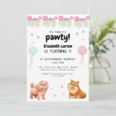 Pawsome誕生日Bash子供の誕生日に参加 招待状 (スタンド正面)