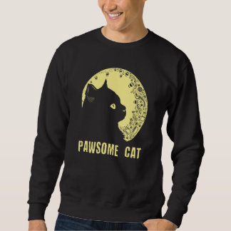 Pawsome Cat Motivational Quote Cat  Inspirational  スウェットシャツ