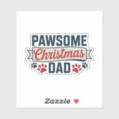 Pawsome Christmas Dad - Dog Holiday シール (シート)