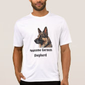 Pawsome German Shepherd Tシャツ (正面)