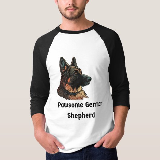 Pawsome German Shepherd Tシャツ (正面)