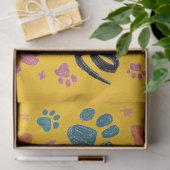 Pawsome MOMお洒落グラフィックとPawsカラフル 薄葉紙 (ギフト)