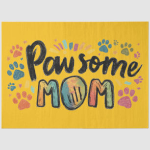 Pawsome MOMお洒落グラフィックとPawsカラフル 薄葉紙