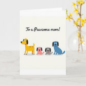 Pawsome Moms Day 犬の友達カード カード (黄色い花)