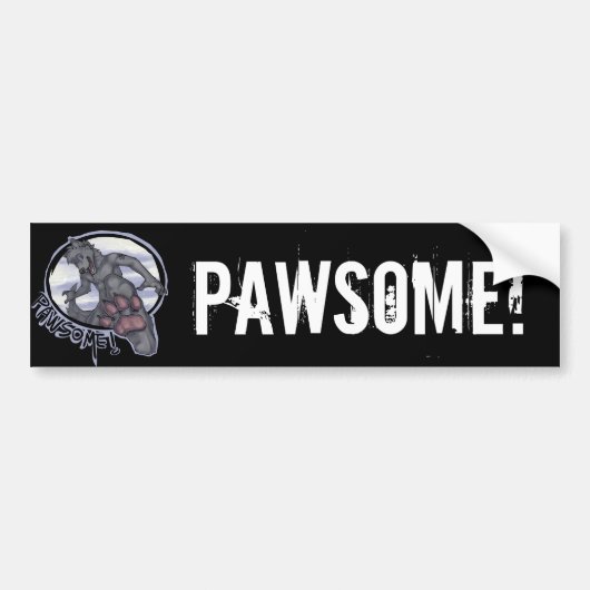 、PAWSOME pawsome! バンパーステッカー (正面)