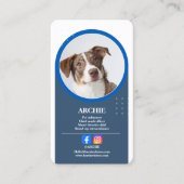 Pawsomely Professional: 犬の写真ソーシャルメディア 名刺 (正面)