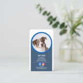 Pawsomely Professional: 犬の写真ソーシャルメディア 名刺 (スタンド正面)